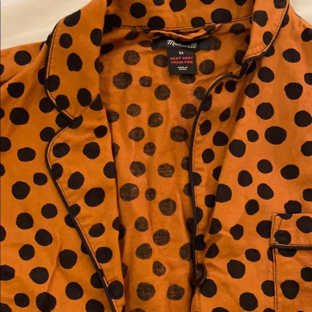 Madewell Flannel Leopard Spot Pajama Set - Picture 5 of 7